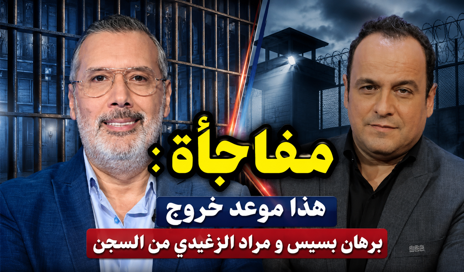 مفاجأة : هذا موعد خروج برهان بسيس و مراد الزغيدي من السجن