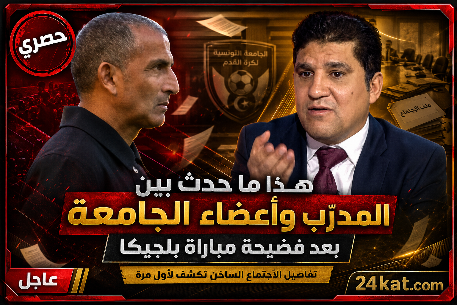 هذا ما حدث بين المدرّب و أعضاء الجامعة بعد فضيحة مباراة بلجيكا