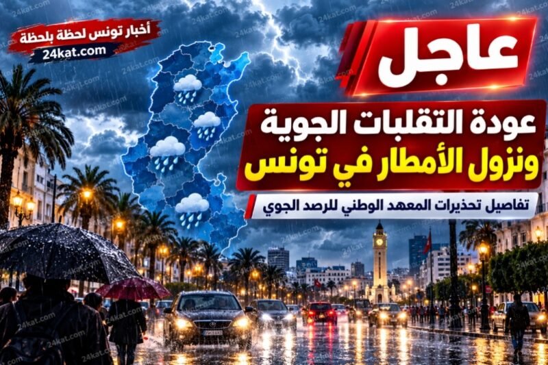 عودة التقلبات الجوية ونزول الأمطار في تونس: تفاصيل تحذيرات المعهد الوطني للرصد الجوي