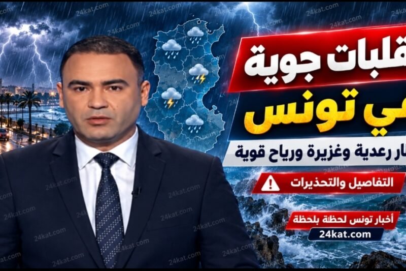 التقلبات الجوية في تونس: أمطار رعدية وغزيرة مرتقبة مصحوبة برياح قوية (التفاصيل والتحذيرات)